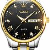 OLEVS Olevs Watches Waterproof Leather Watch Quartz Watches With Day Date,Gifts Hot