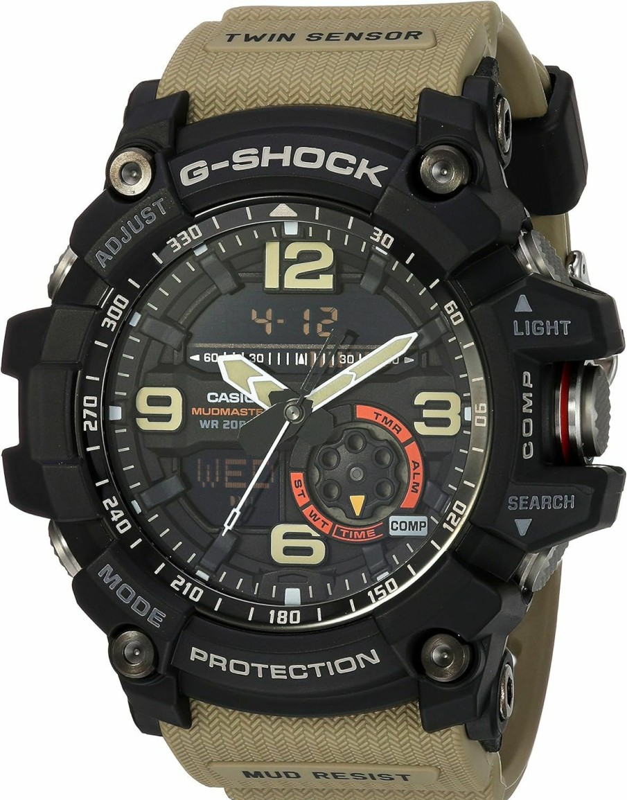 Casio Casio G Shock Quartz Watch With Resin Strap, Beige, 30 (Model: Gg1000-1A5) New