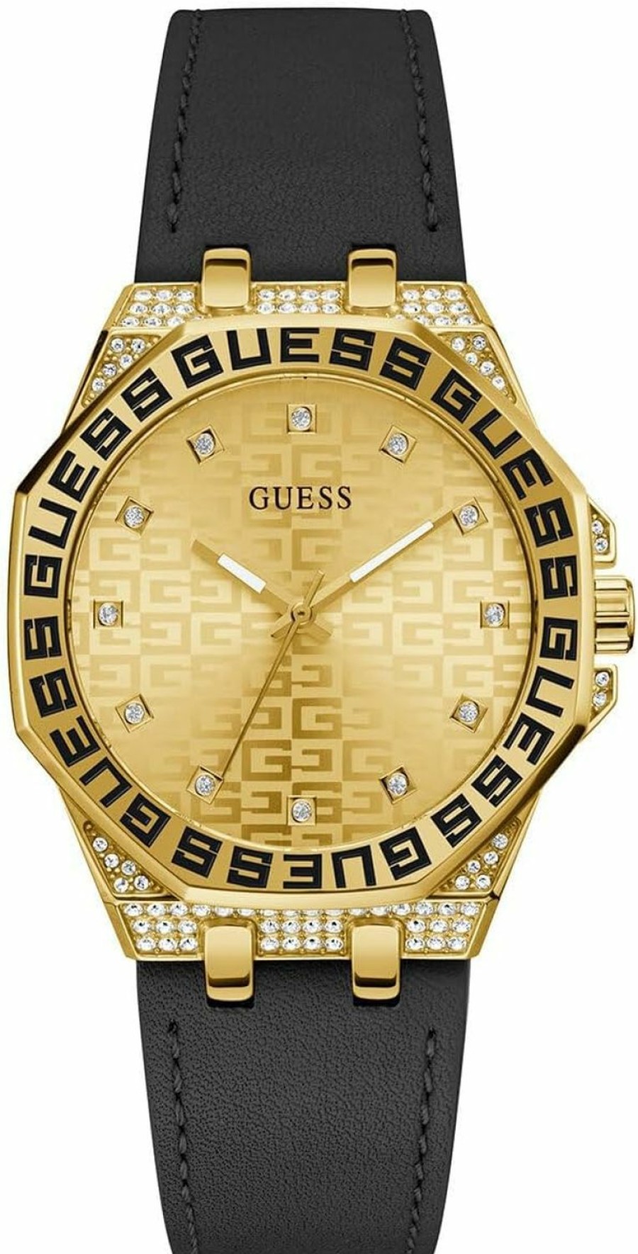 GUESS Guess Ladies 38Mm Watch - Brown Strap Rose Gold Dial Rose Gold Tone Case New