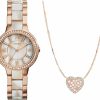 Fossil Fossil Virginia Women'S Watch With Crystal Accents And Self-Adjustable Stainless Steel Bracelet Band Online