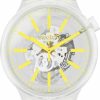 Swatch Swatch Swiss Quartz Silicone Strap, Transparent Online