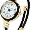 Geneva Black Gold Geneva Cable Band Women'S Small Size Bangle Watch New