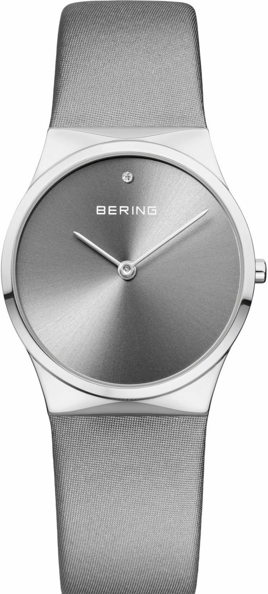 BERING Bering Women Analog Quartz Classic Collection Watch With Satin Strap And Sapphire Crystal 12130-609, Silver, Bracelet Hot