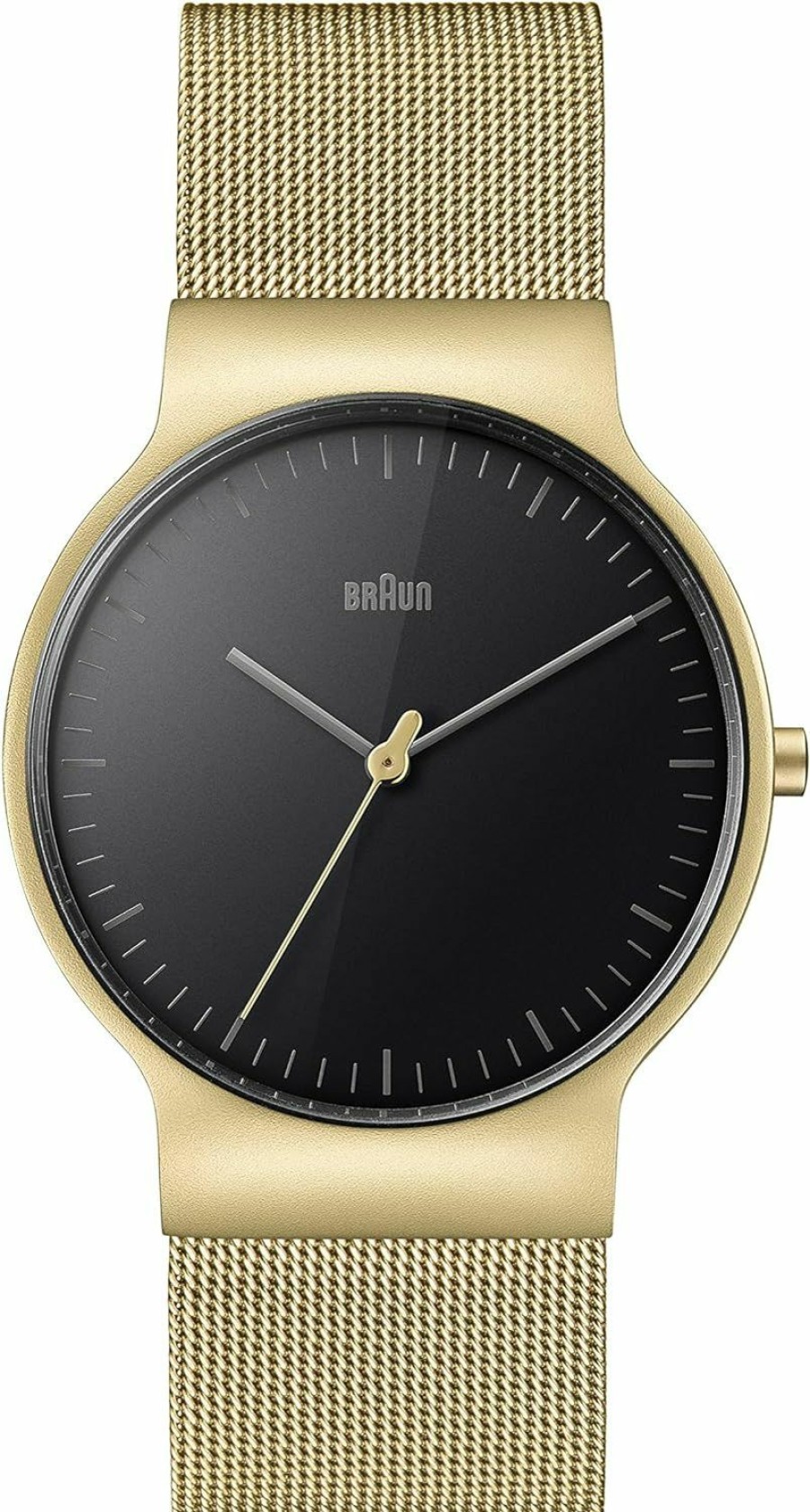 Amazon Braun Mens Quartz Watch With Black Dial Analogue Display And Gold Stainless Steel Mesh Strap Bn0211 Wholesale