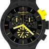 Swatch Swatch Quartz Silicone Strap, Black, 20 Casual Watch (Model: Sb02B403), Yellow Online