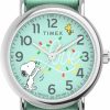 Timex Timex Timex X Peanuts Holiday Weekender (38Mm) Blue Dial / Blue Fabric Strap Tw2W24500 Clearance