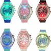 CdyBox Cdybox Silicone Bling Women Men Watch Led Luminous Colorful Lights Sport Watches Girls Boys (6 Pack) Clearance