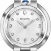 Bulova Bulova Ladies Rubaiyat Diamond Dial Stainless Steel Watch Clearance