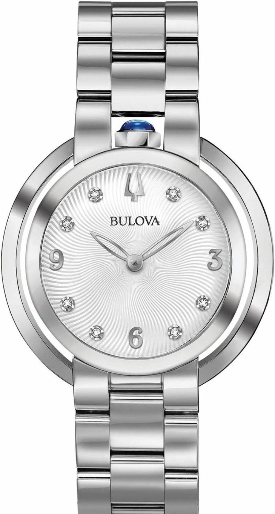 Bulova Bulova Ladies Rubaiyat Diamond Dial Stainless Steel Watch Clearance