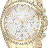 Michael Kors Michael Kors Blair Chronograph Stainless Steel Watch With Glitz Accents Wholesale