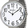 Unknown Geneva Super Large Stretch Watch Clear Number Easy Read (Silver) Online