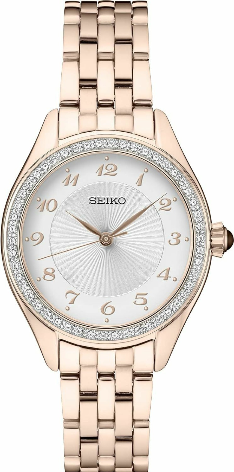 SEIKO Seiko Ladies Crystal Pgp Silvr Patt Clearance