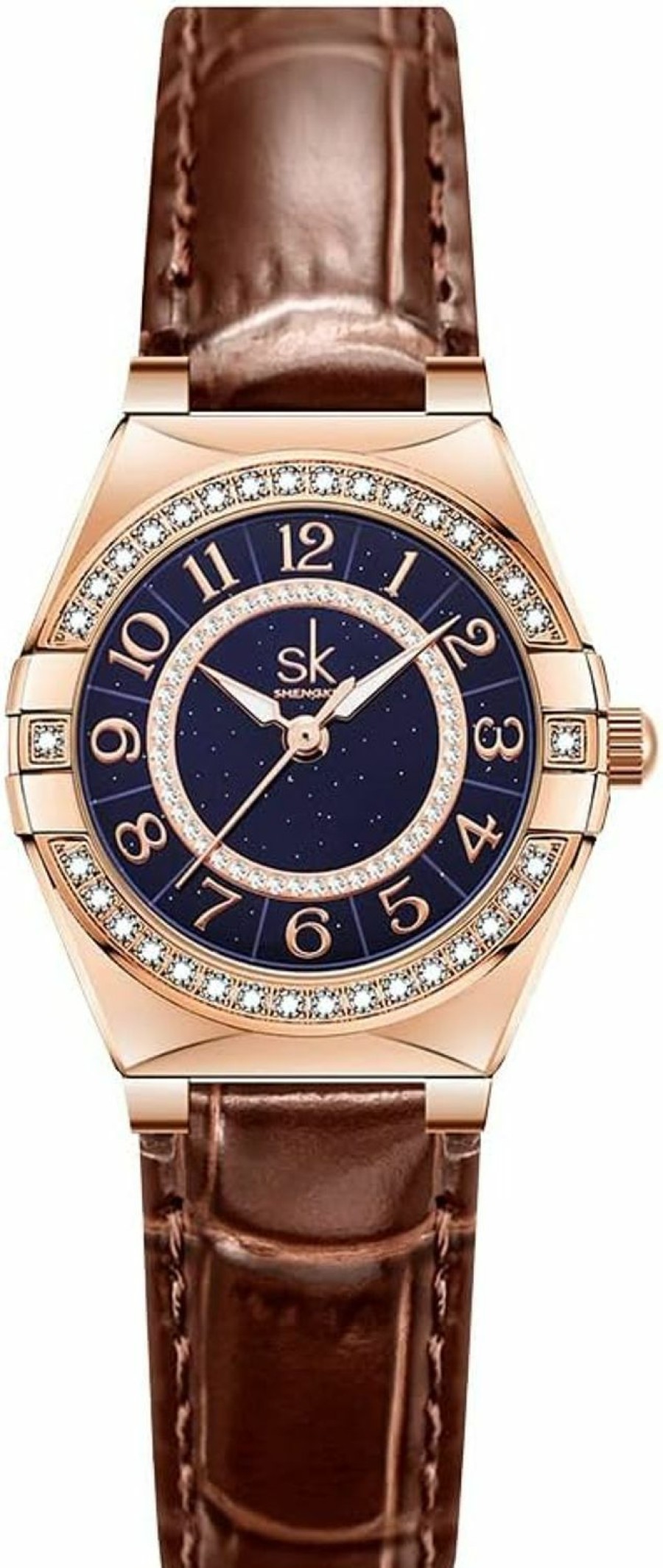 SHENGKE Shengke Sk Ladies Easy Read Watch With Arabic Numerals Crystal Diamond Women Dress Watches Water Resistant Best