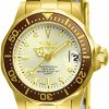 Invicta Invicta Women'S 12527 \"Pro-Diver\" 18K Gold Ion-Plated Stainless Steel And Champagne Dial Bracelet Watch Wholesale