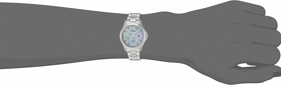 Citizen Citizen Quartz Womens Watch, Stainless Steel, Crystal New