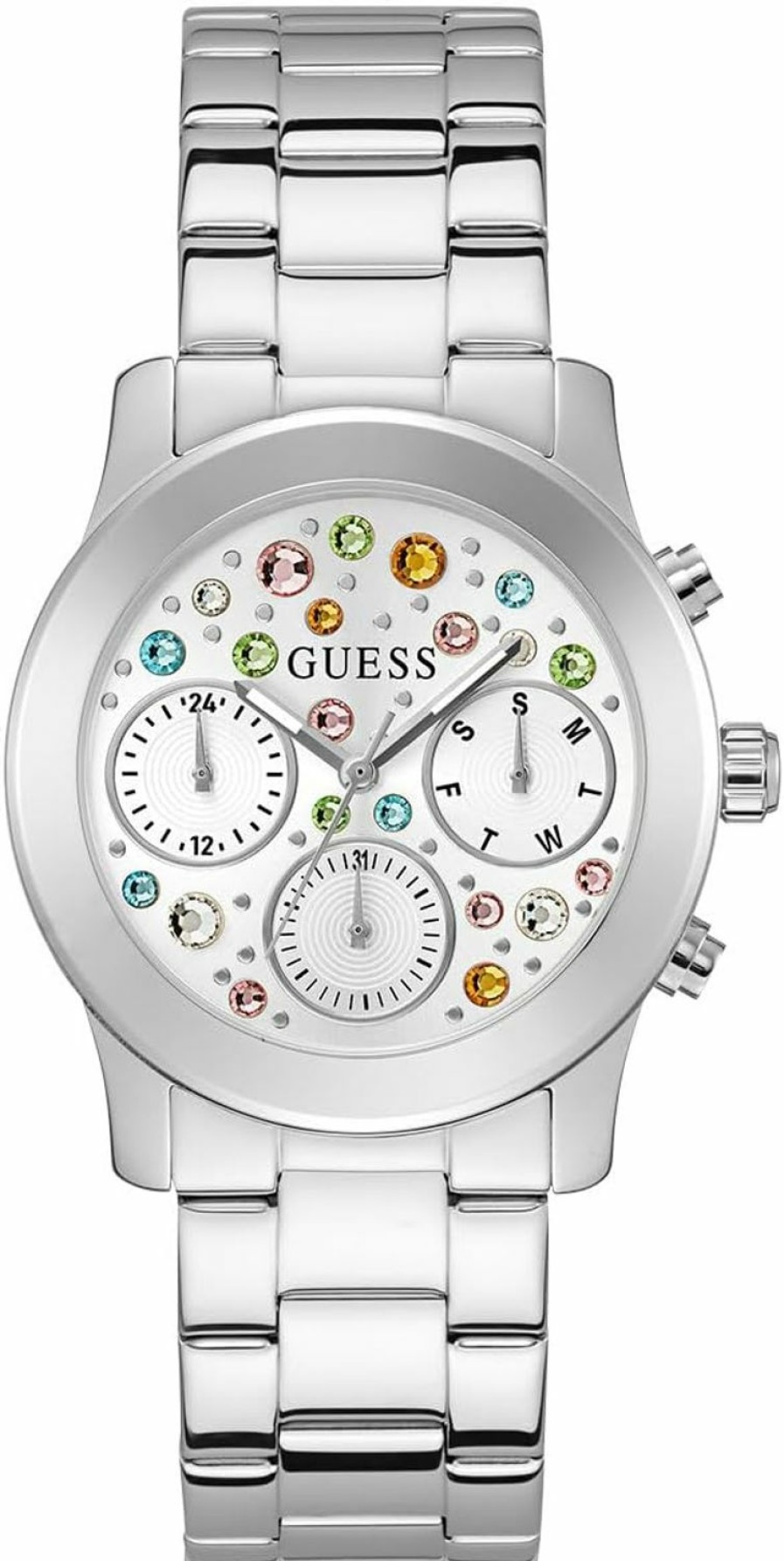 GUESS Guess Ladies 38Mm Watch - Silver Tone Strap Silver Dial Silver Tone Case Online