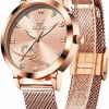 OLEVS Olevs Ladies Watches Rose Gold Japanese Quartz Female Watches For Women Waterproof Stainless Steel Casual Dress Lady Wrist Watches Best