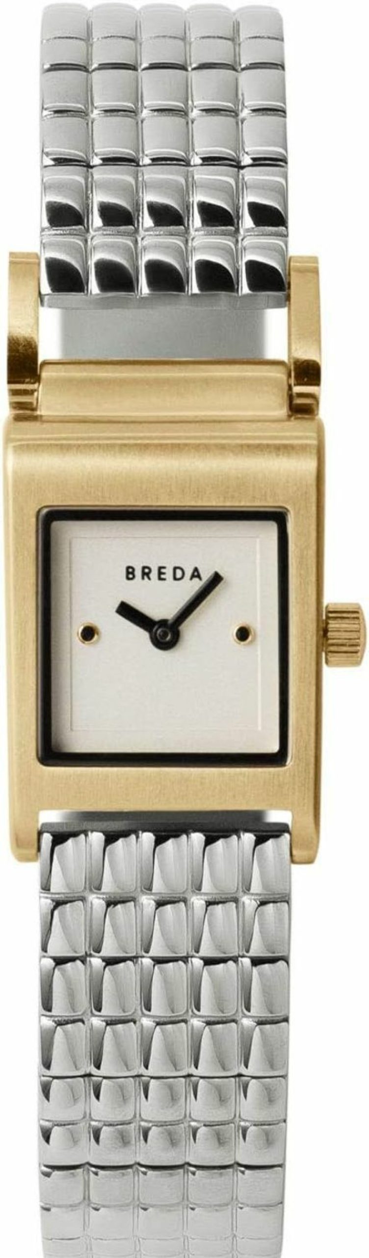 Breda Breda 'Revel' Gold And Stainless Steel Bracelet Watch, 18Mm New