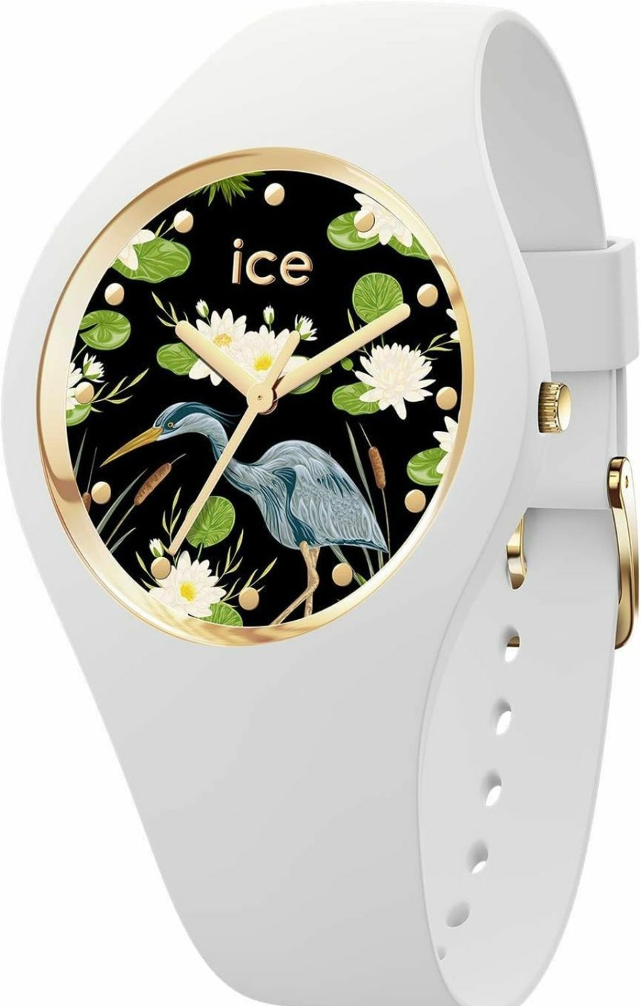 ICE-WATCH Ice-Watch - Ice Flower Waterlily - Women'S Wristwatch With Silicon Strap - 016666 (Medium), White, One Size, Bracelet Wholesale