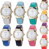 yunanwa Yunanwa 10 Pack Wholesale Women Watches Leather Rhinestone Inlaid Quartz Jelly Dress Wristwatch (10Pcs-Leather Brand) Hot