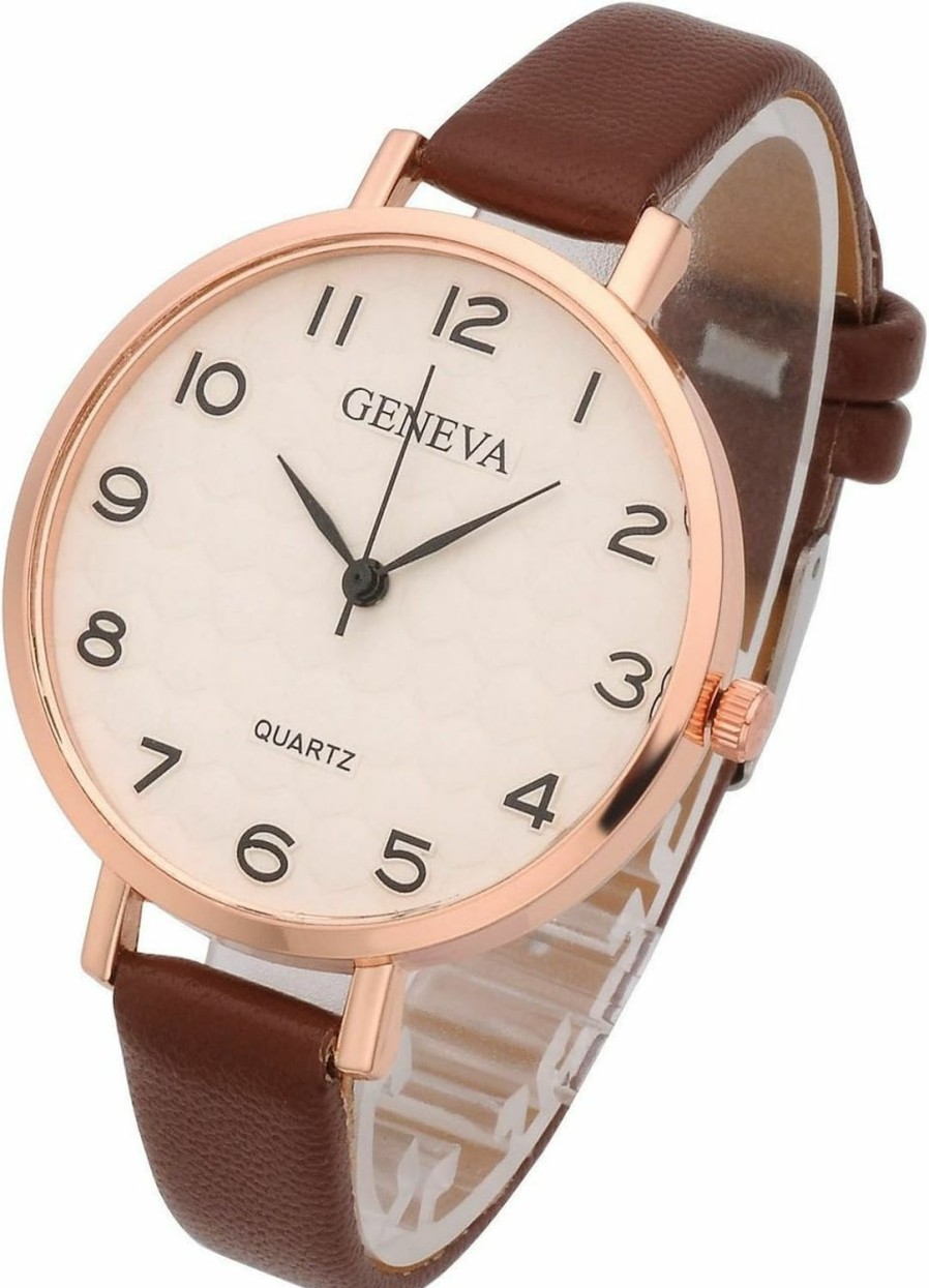 Top Plaza Top Plaza Womens Ladies Analog Quartz Wrist Watch - Fashion Simple Watch With Thin Leather Band Arabic Numerals Wholesale