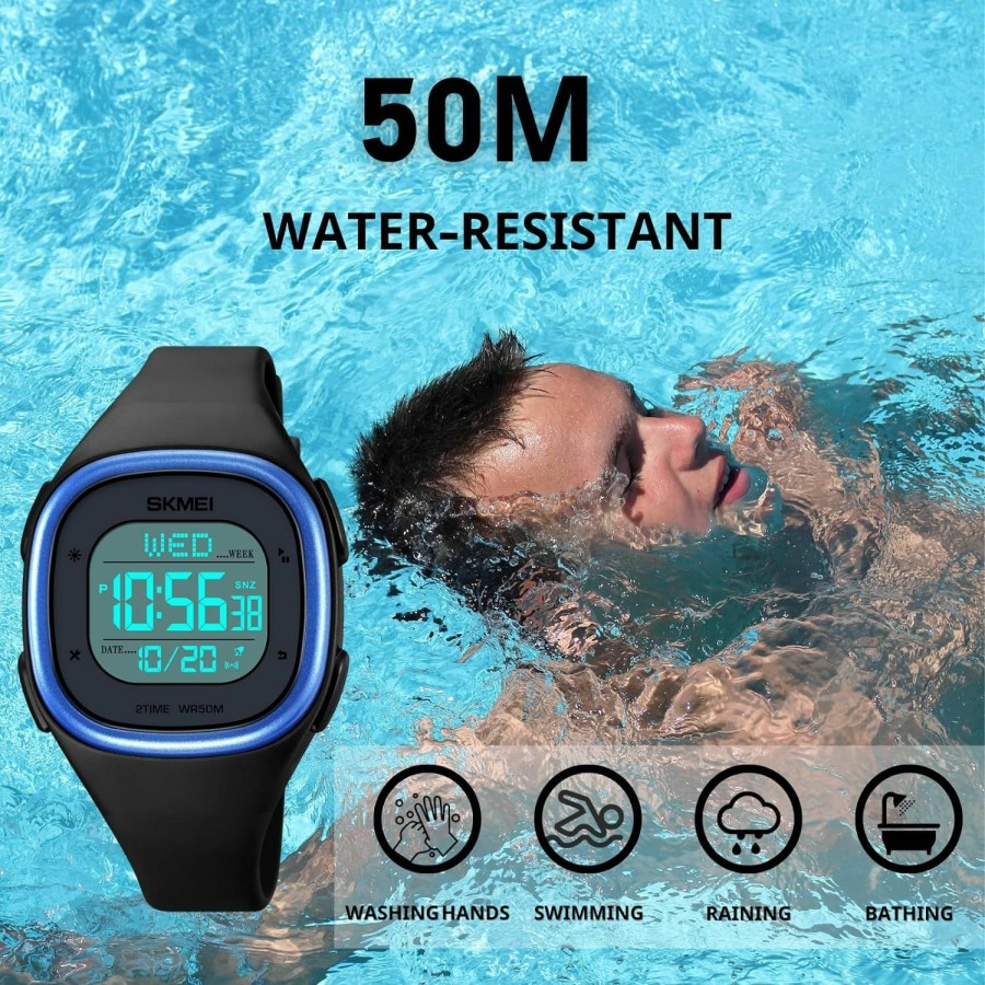 CakCity Cakcity Mens Digital Watch Waterproof Wrist Watch For Women Sport Watch With Stopwatch Countdown Dual Time Square Digital Watches For Uni Online