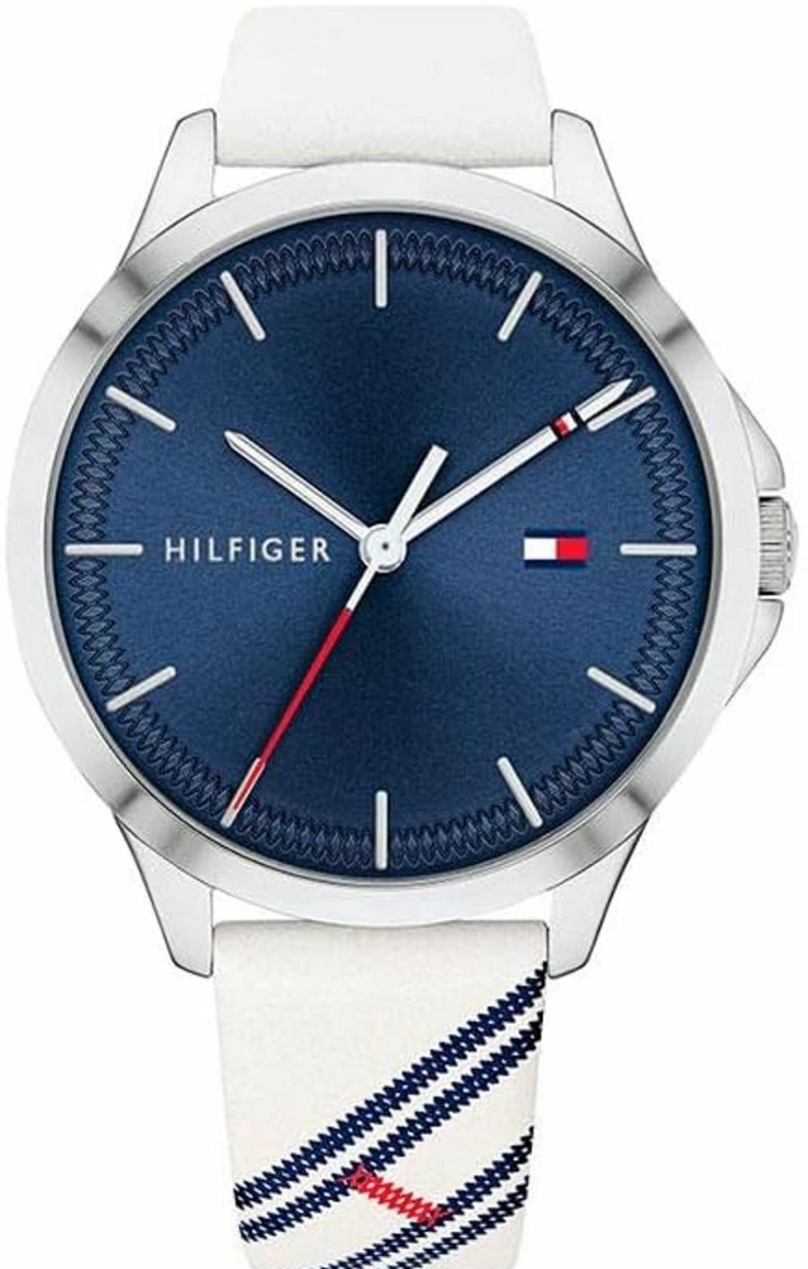 Tommy Hilfiger Tommy Hilfiger Women'S Quartz Stainless Steel And Leather Strap Sporty Watch, Color: White (Model: 1782089) Hot