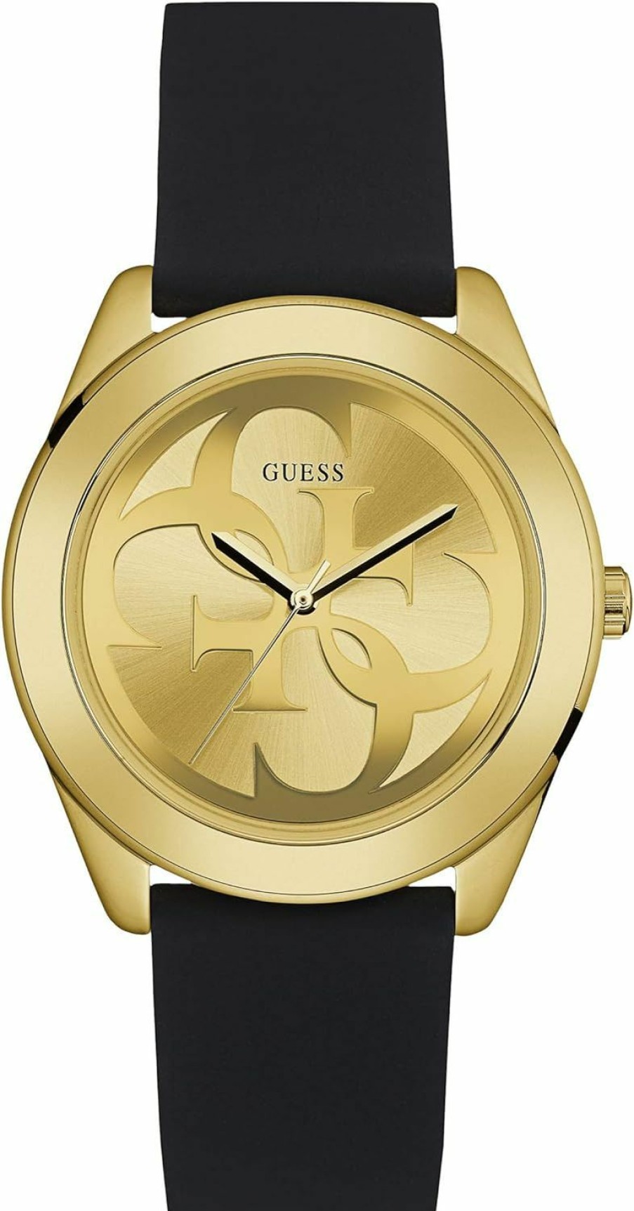 GUESS Guess Womens Analogue Quartz Watch With Silicone Strap W0911L3, Black, Bracelet Online