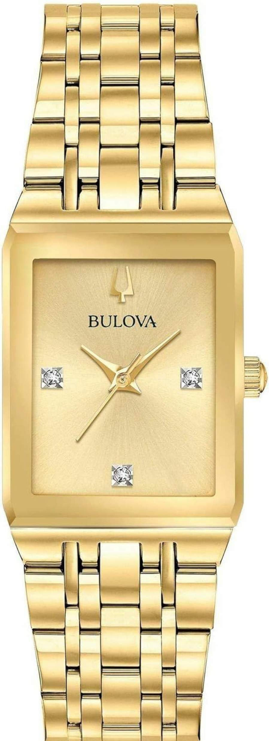 Bulova Bulova Ladies Futuro Quadra Rectangular Case Yellow Gold-Tone Stainless Steel Watch | 20.5X32Mm | 97P140 Hot