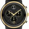 Movado Movado Bold Verso Women'S Swiss Quartz 3600932 Ionic Plated Light Gold Steel Case And Link Bracelet Watch, Color: Black Online