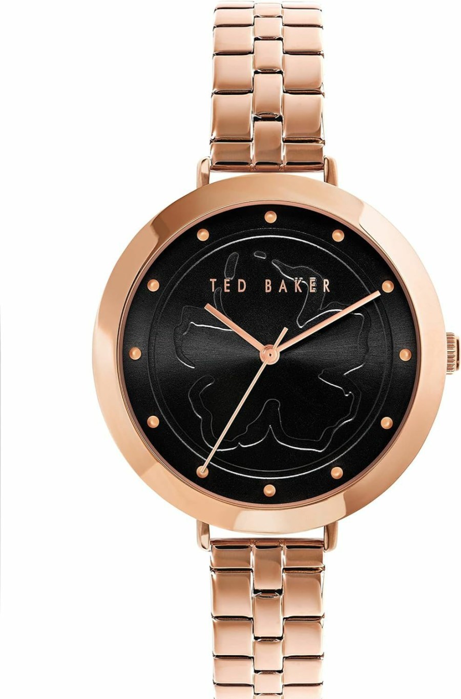 Ted Baker Ted Baker Women'S Quartz Stainless Steel Strap, Rose Gold, 12 Casual Watch (Model: Bkpams2169I), Rose Gold/Black Best