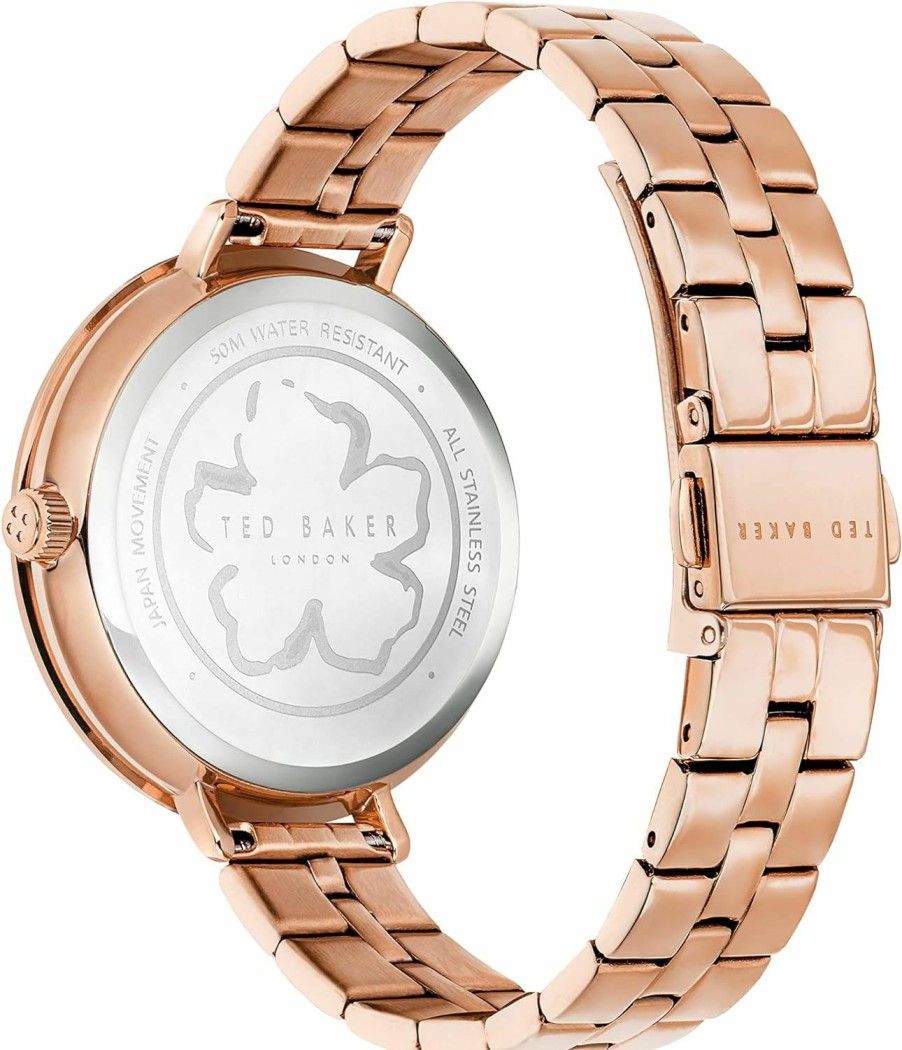 Ted Baker Ted Baker Women'S Quartz Stainless Steel Strap, Rose Gold, 12 Casual Watch (Model: Bkpams2169I), Rose Gold/Black Best