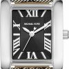 Michael Kors Michael Kors Emery Women'S Watch, Rectangular Stainless Steel Watch For Women With Steel Or Leather Band Hot