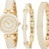 Anne Klein Anne Klein Women'S Glitter Accented Bangle Watch And Bracelet Set, Ak/3296 New