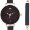 Anne Klein Anne Klein Women'S Genuine Diamond Dial Bangle Watch With Bracelet Set, Ak/3620 Clearance