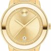 Movado Movado Bold 3600871 Verso Women'S Ionic Light Gold Plated Steel Case And Bracelet Color: Yellow Gold Best