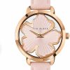 Ted Baker Ted Baker Lilabel Pink Saffiano Leather Strap Watch (Model: Bkplif2019I) Clearance