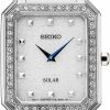 SEIKO Seiko Ladies Crystal Bezel Watch With Glitter Patterned Dial Best