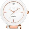 Anne Klein Anne Klein Women'S Genuine Diamond Dial Ceramic Bracelet Watch Clearance