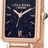 Lola Rose Lola Rose Women'S Blue Sandstone Watch With Rose Gold Tone Milanese Steel Band Hot