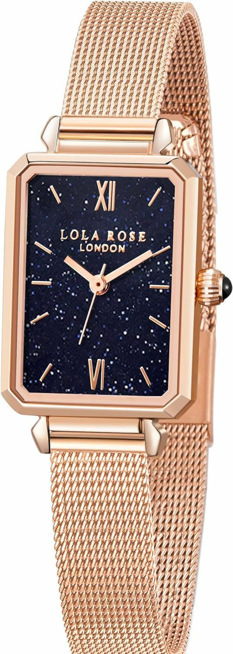 Lola Rose Lola Rose Women'S Blue Sandstone Watch With Rose Gold Tone Milanese Steel Band Hot