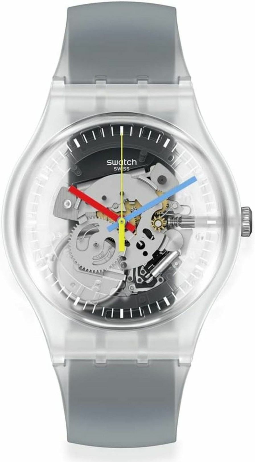 Swatch Swatch Clearly Black Striped Uni Watch (Model: Suok157) Clearance