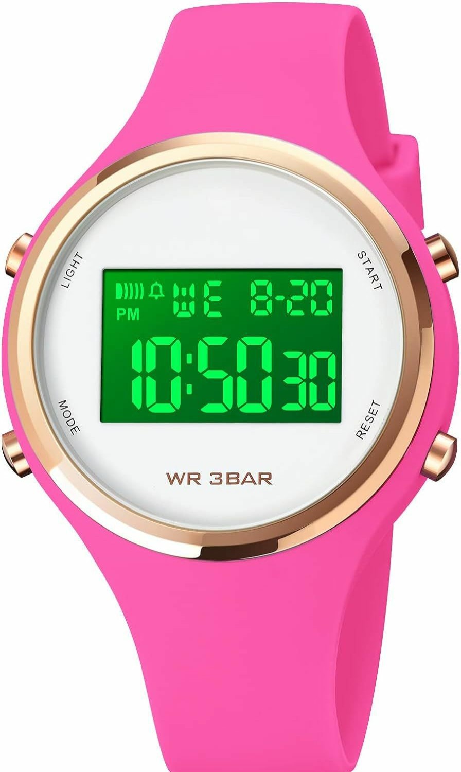 Gosasa Gosasa Outdoor Sport Women Watches Fashion Ladies Casual Watch Calendar Week Display Alarm Waterproof Rubber Strap Led Digital Watch Hot