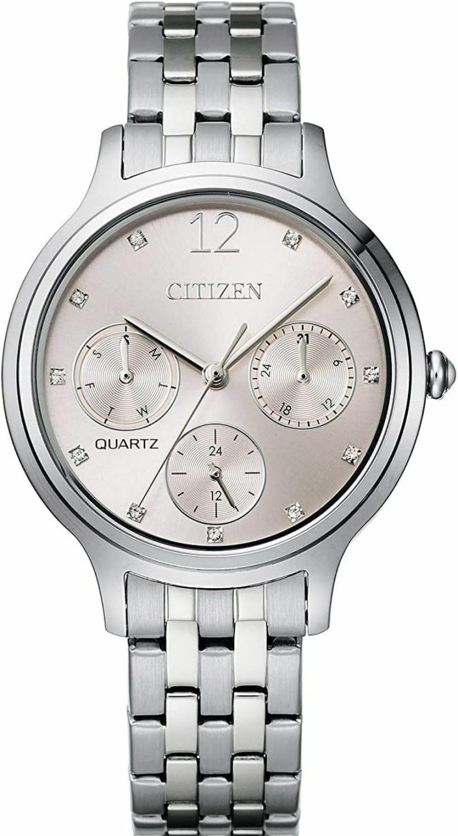 Citizen Citizen Quartz Womens Watch, Stainless Steel, Crystal, Silver-Tone (Model: Ed8180-52X) New