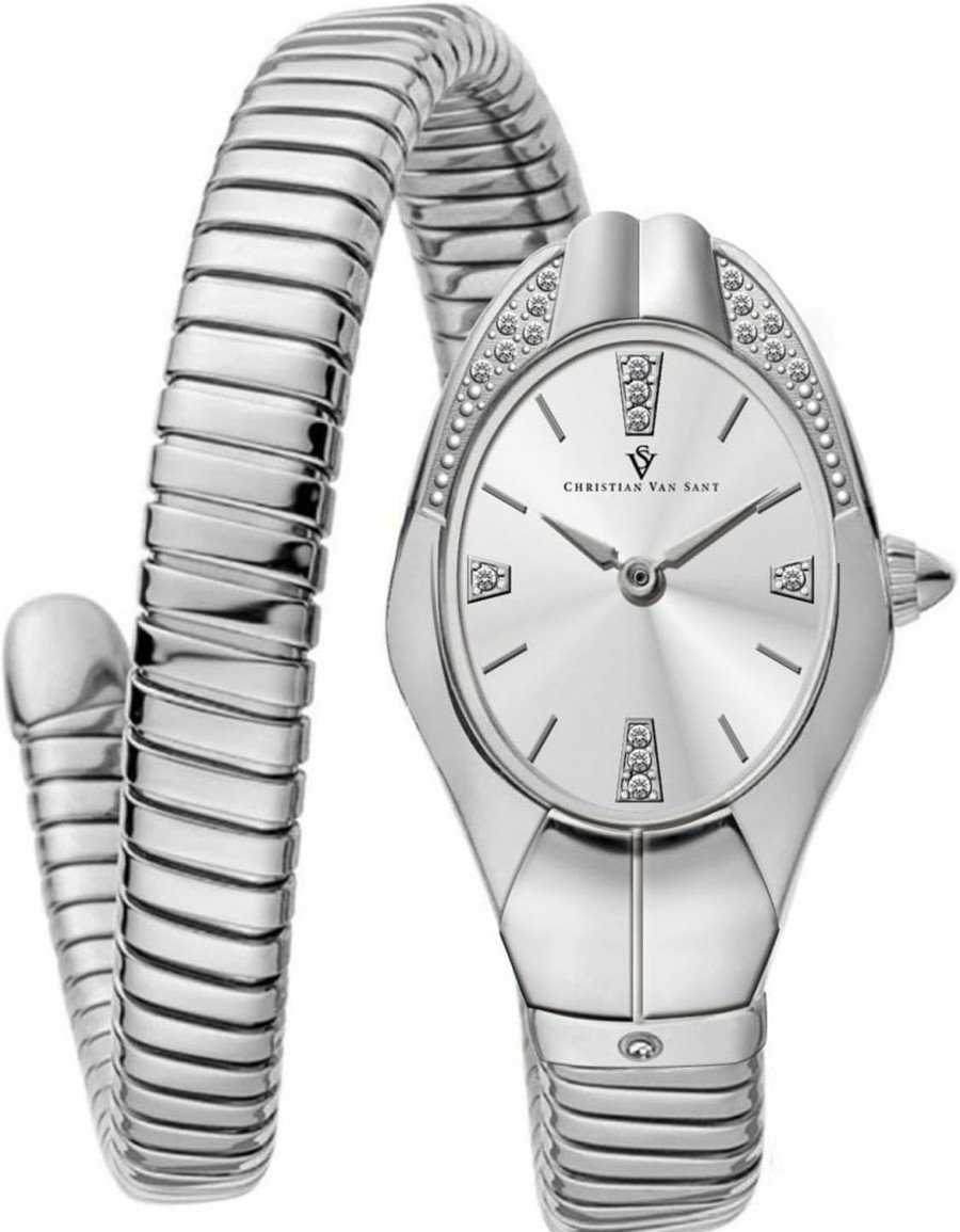 Christian Van Sant Christian Van Sant Women'S Naga Silver Dial Watch // Cv0881 Best