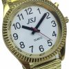 VISIONU Visionu English Talking Watch With Alarm, Talking Date And Time, White Dial, Expanding Bracelet Best