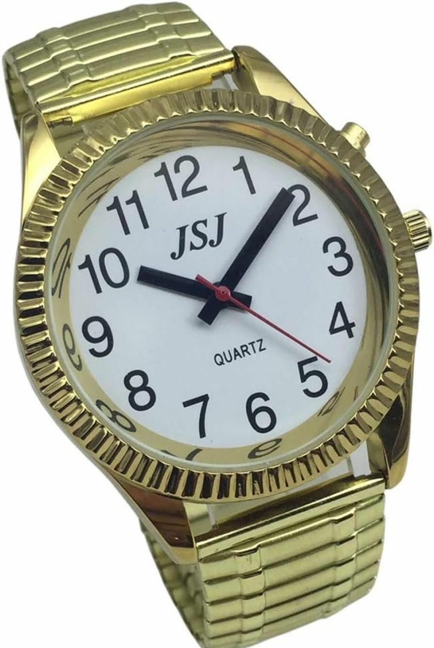 VISIONU Visionu English Talking Watch With Alarm, Talking Date And Time, White Dial, Expanding Bracelet Best