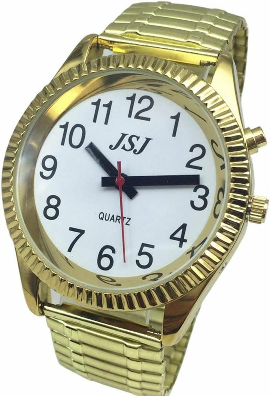 VISIONU Visionu English Talking Watch With Alarm, Talking Date And Time, White Dial, Expanding Bracelet Best