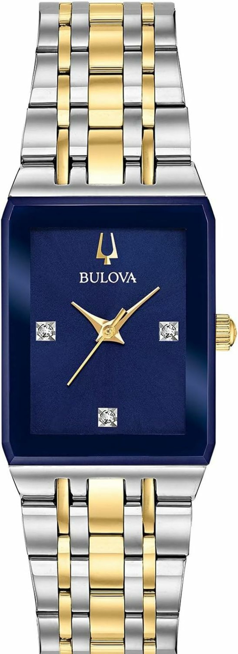 Amazon Bulova Ladies Modern Quadra Quartz Stainless Steel Bracelet Watch Online