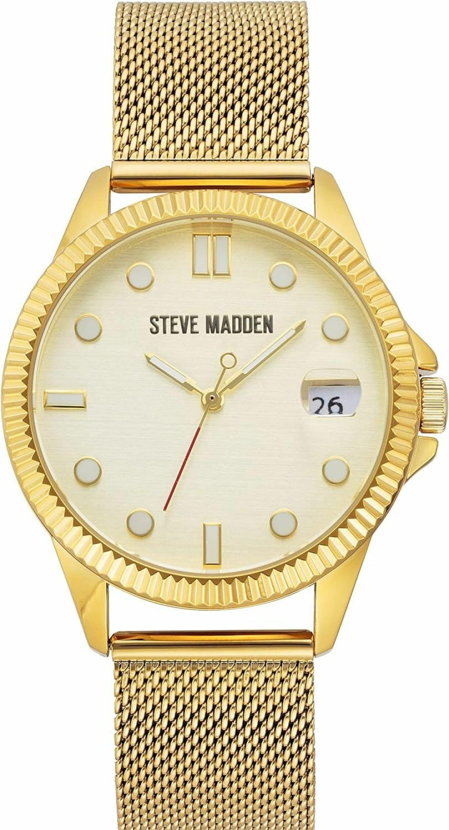 Steve Madden Steve Madden Uni Date Function Mesh Bracelet Watch Clearance